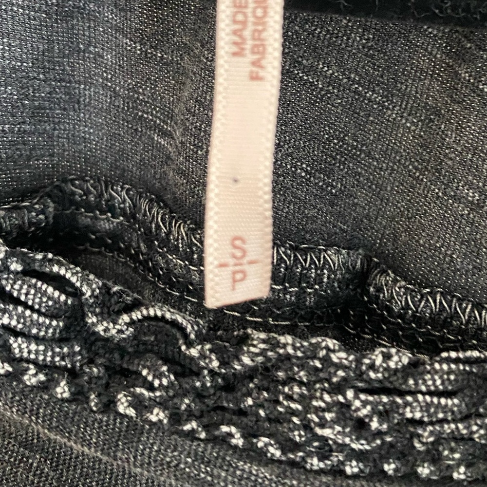 Free People Distressed Black and Gray Shirt - Picture 4 of 7